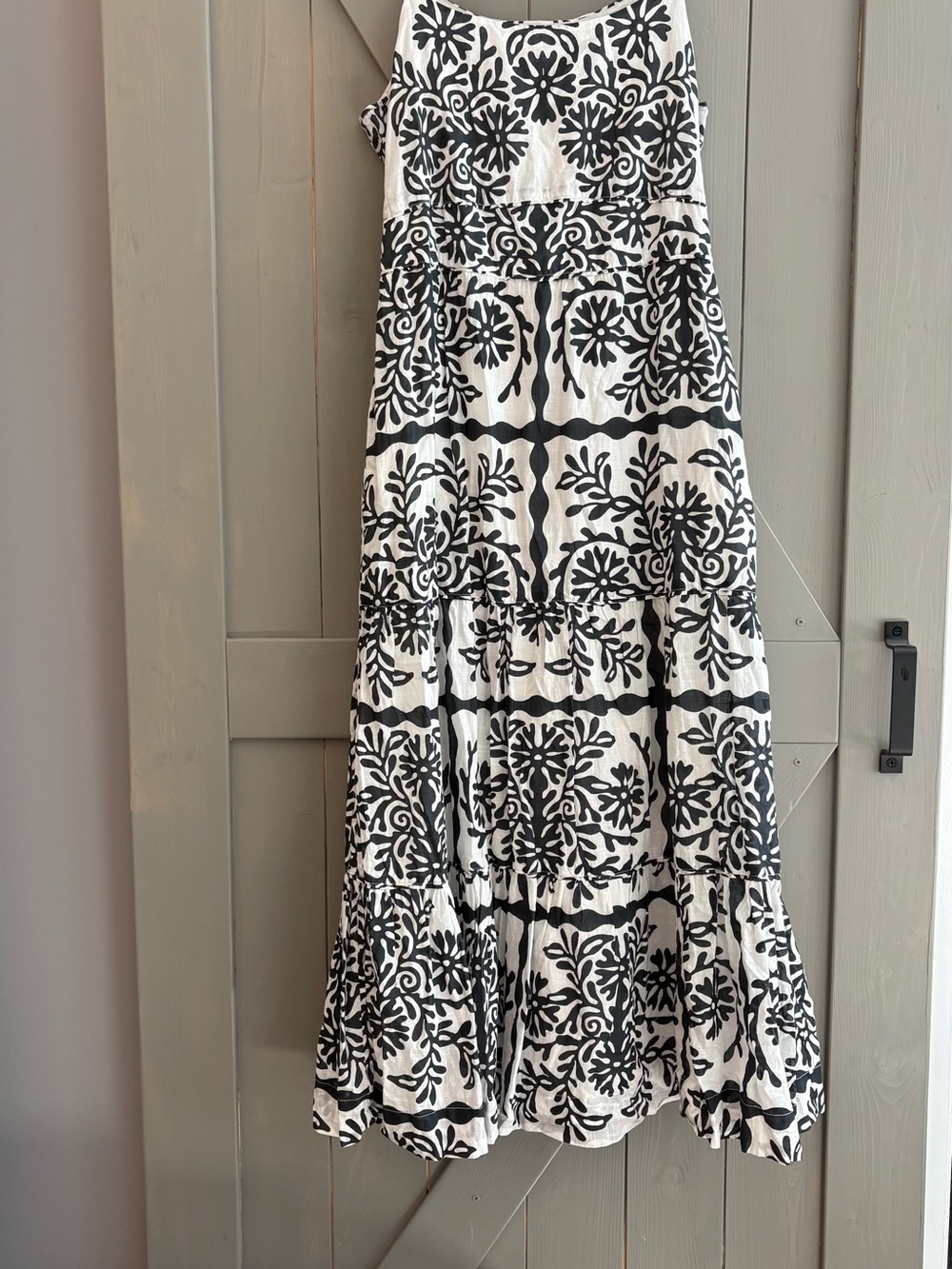 Black & White Floral Maxi Dress